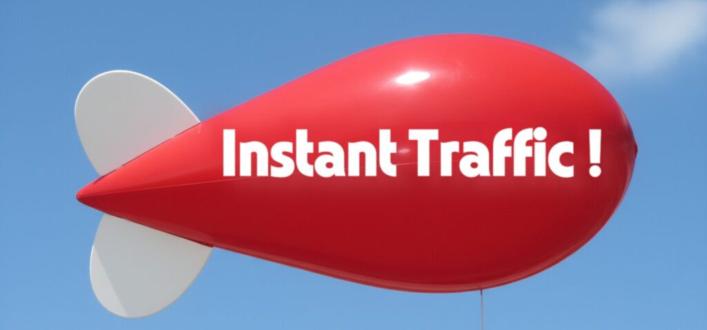10ft red helium advertising blimp Instant Traffic